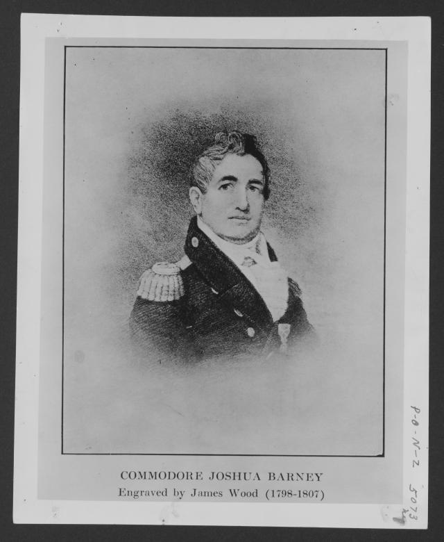 A photograph of a portrait depicting then Commodore Joshua Barney. U.S. Naval Institute Photo Archive 