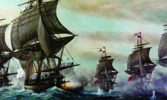 The sea fight that led to victory at Yorktown: the Battle of the Capes, 5 September 1781.
